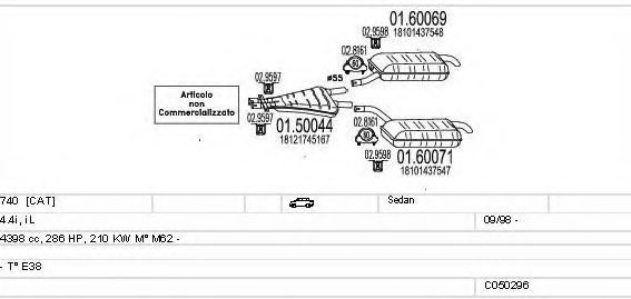 MTS C050296008131 Exhaust System